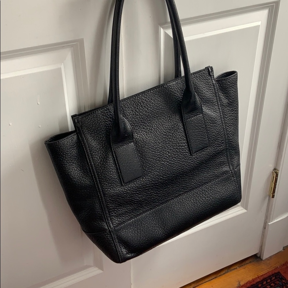 Kate Spade Large Black Leather Tote Bag - Picture 4 of 6